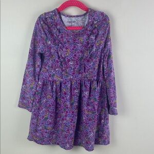 Lands End Long Sleeve Ruffle Front Dress